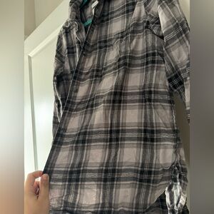Women’s oversized muted purple soft Plaid Shirt
